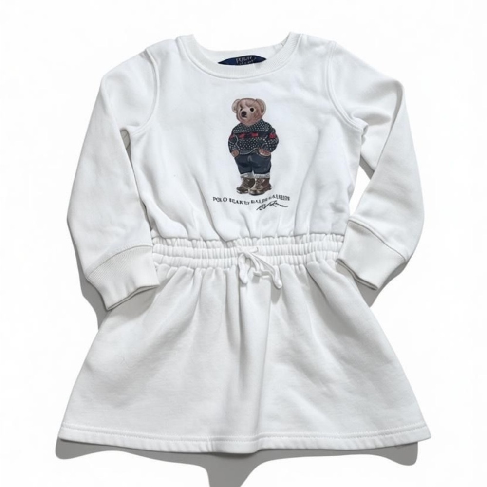Ralph Lauren White Dress with Bear Graphic